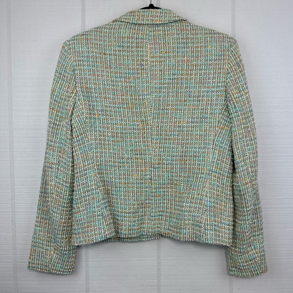 Jones New York Colorful Pastels Tweed Blazer Textured Business Professional 8 - Picture 4 of 7